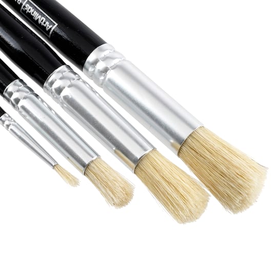 Natural 4 Piece Stencil Brush Set by Craft Smart™